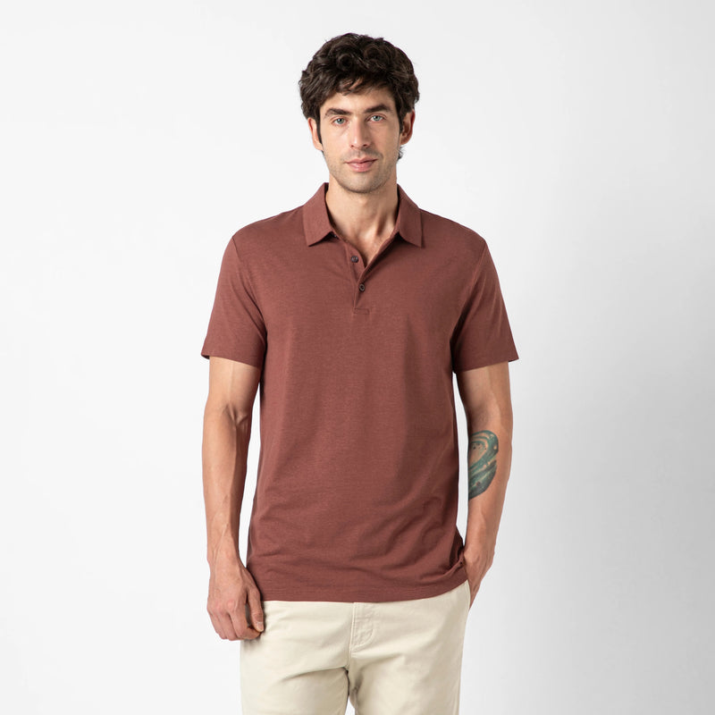 Deep Mauve Bamboo Polo