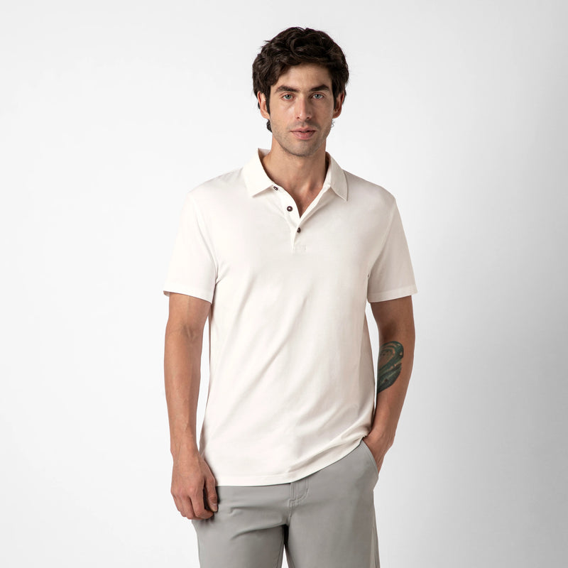 White Bamboo Polo