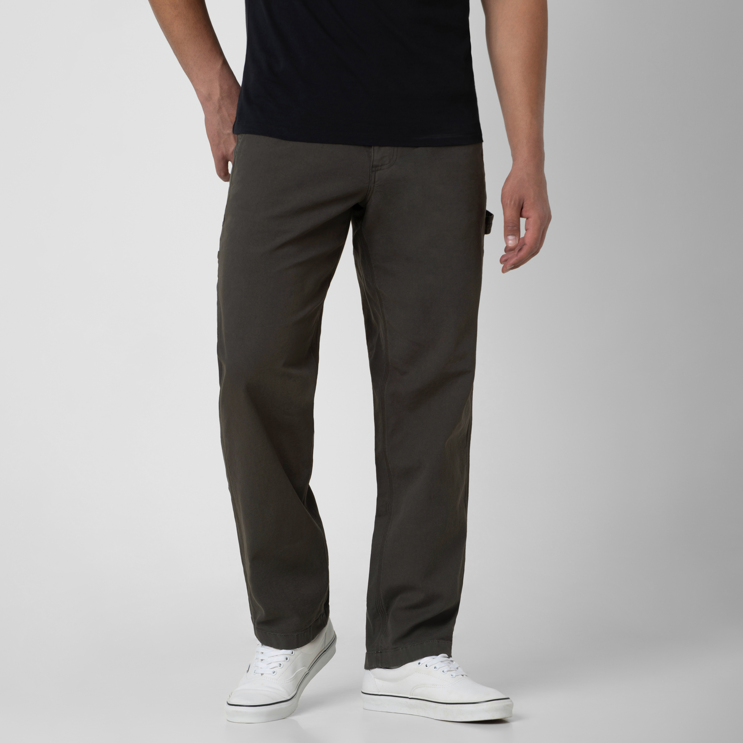Canvas Pant Coal front on model
