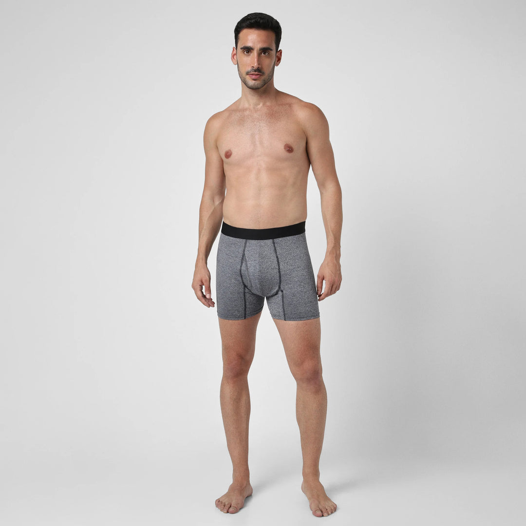 Active Brief Indigo full body on model