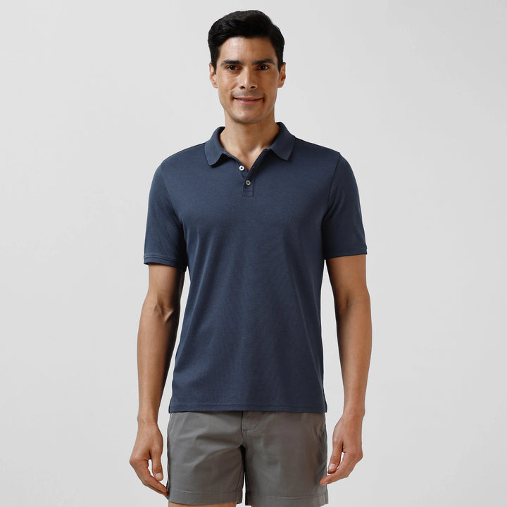 Range Polo Navy front on model