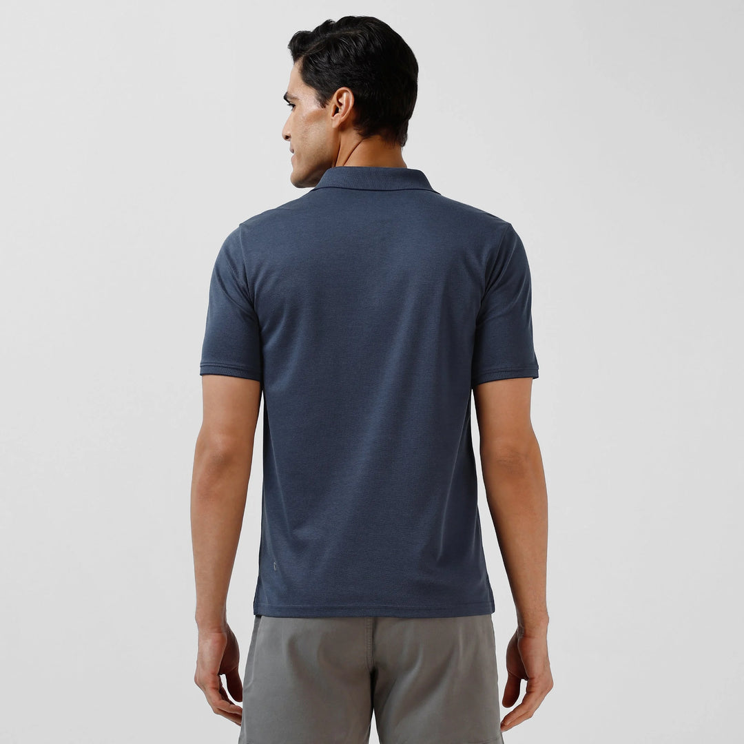 Range Polo Navy back on model