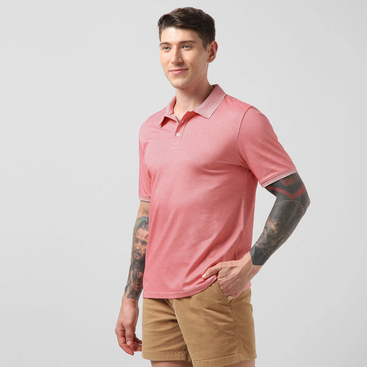 Range Polo Coral side on model