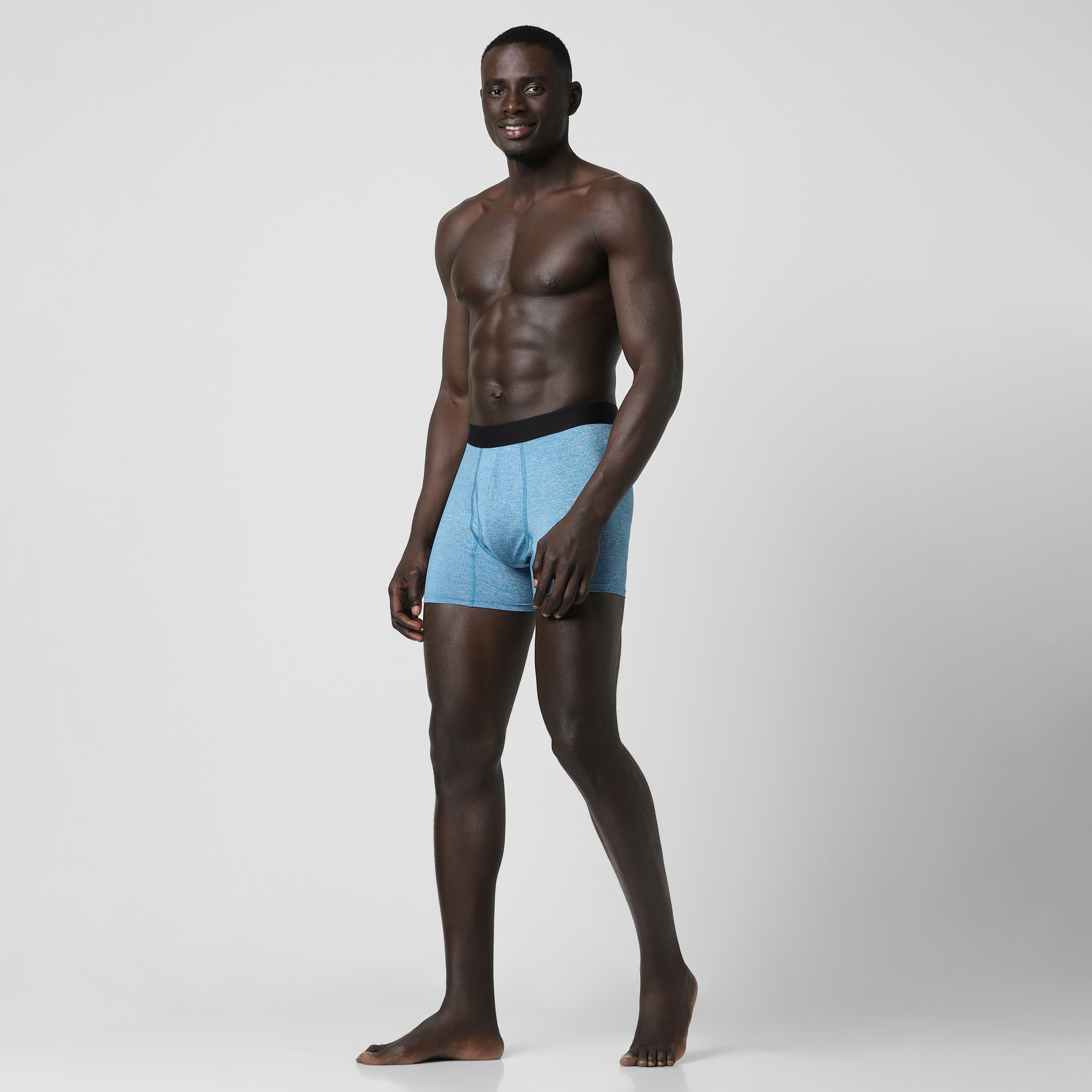 Active Brief Blue full body on model
