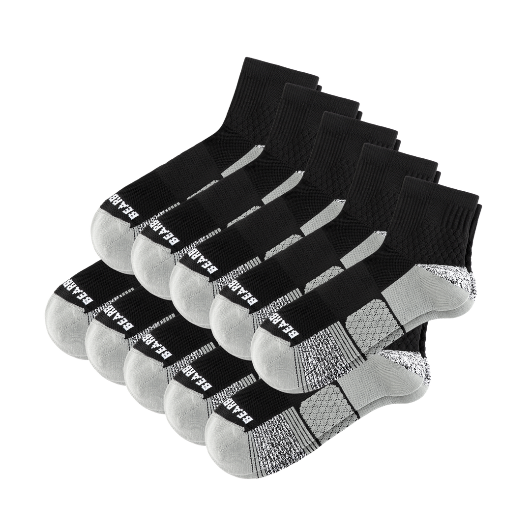 Active Quarter Sock 10 Pack Black