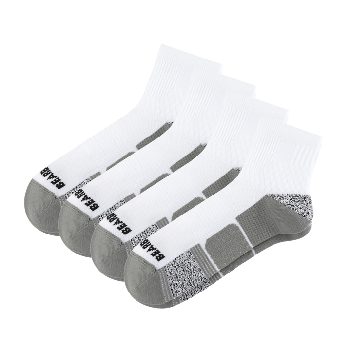 Active Quarter Sock 4 Pack White