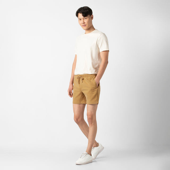 Alto Short Khaki 5 full body on model