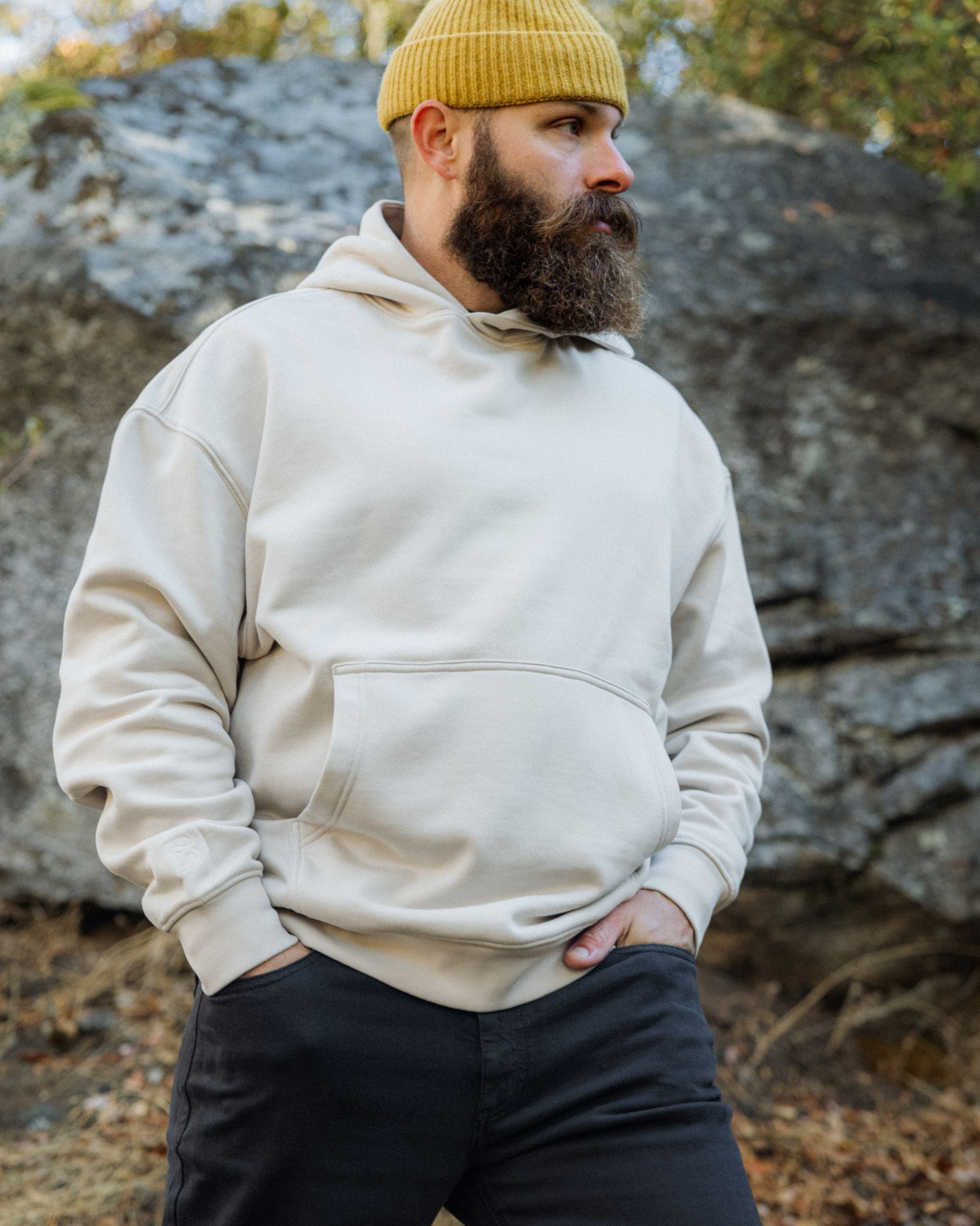 Man in Core Hoodie Bone