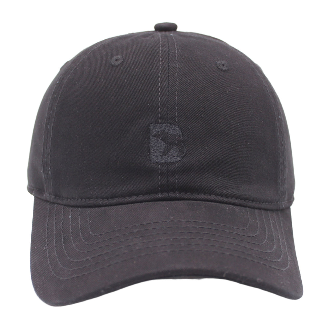 Bearbottom Logo Dad Hat Black front view