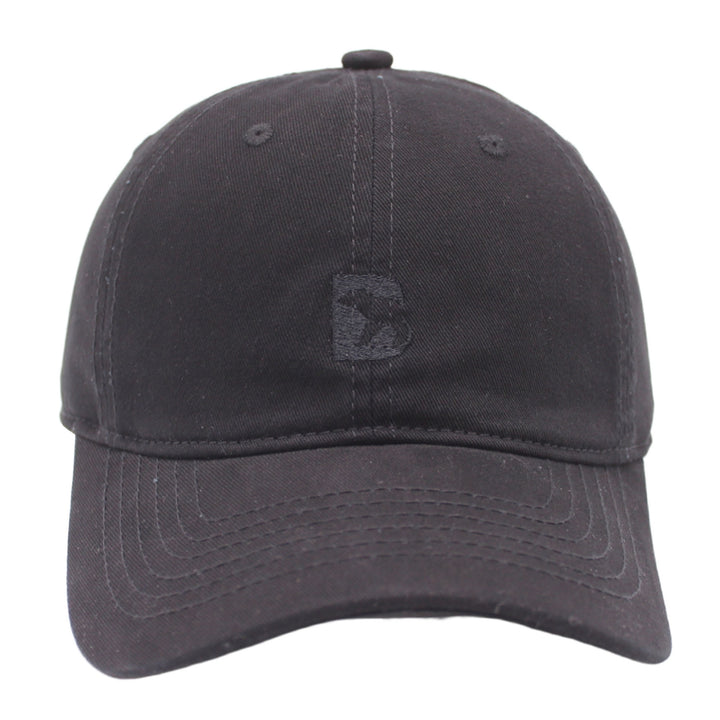 Bearbottom Logo Dad Hat Black front view