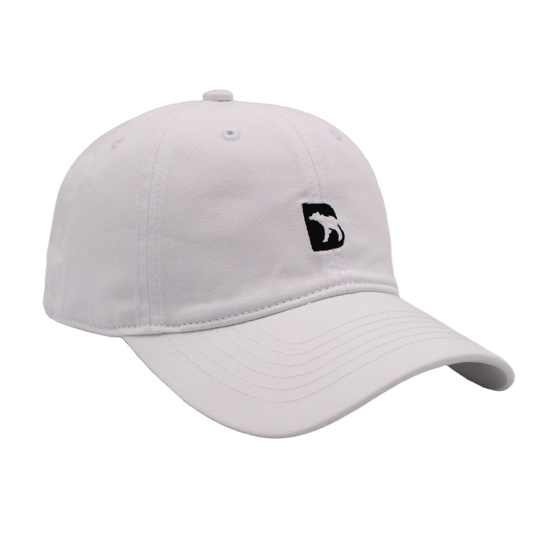 Bearbottom Logo Dad Hat White front view