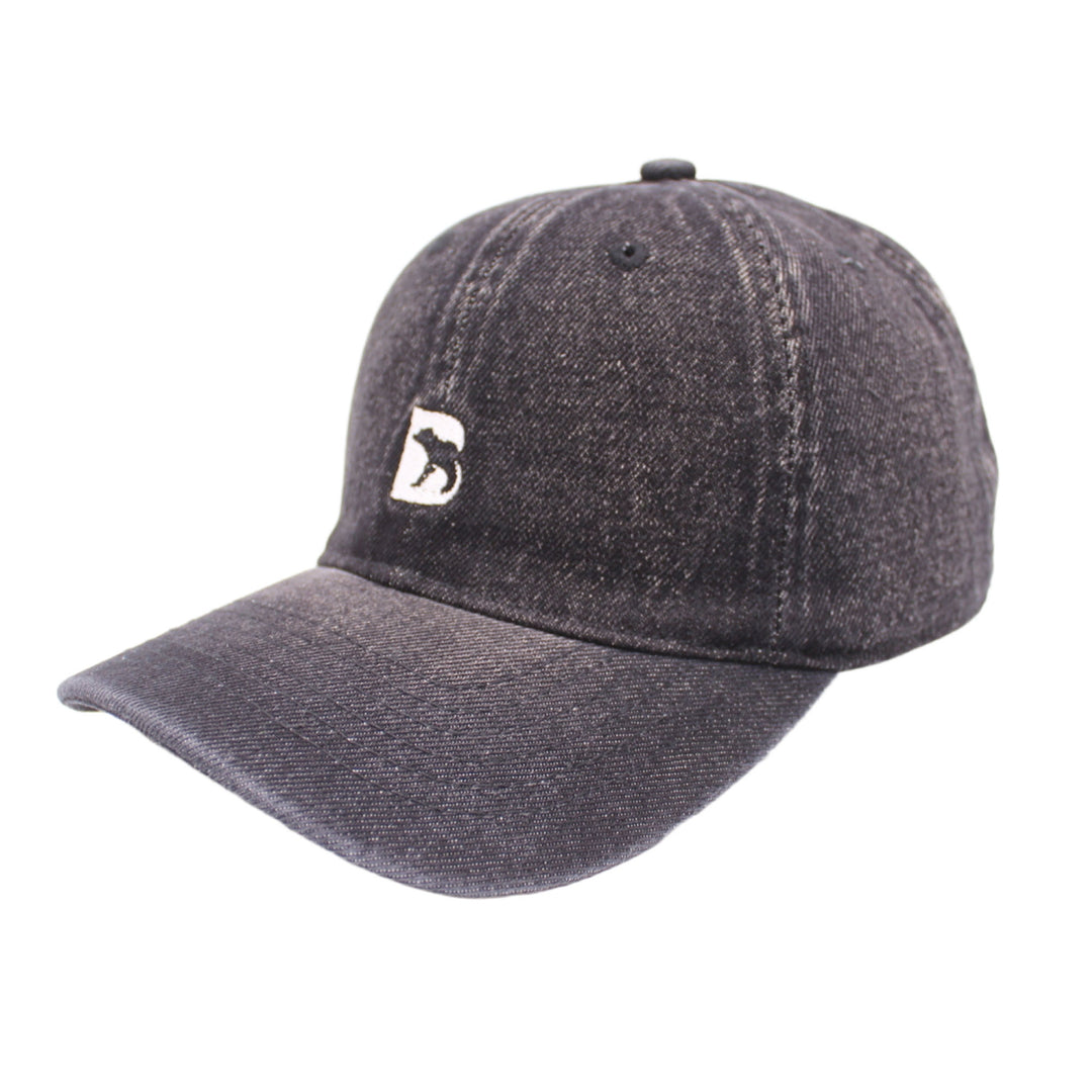 Bearbottom Logo Dad Hat Black Denim left side view