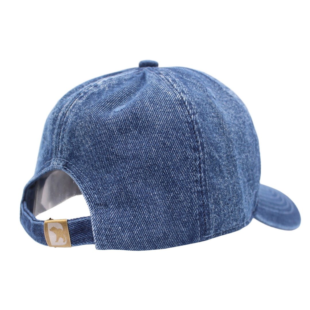 Bearbottom Logo Dad Hat Denim Blue back view