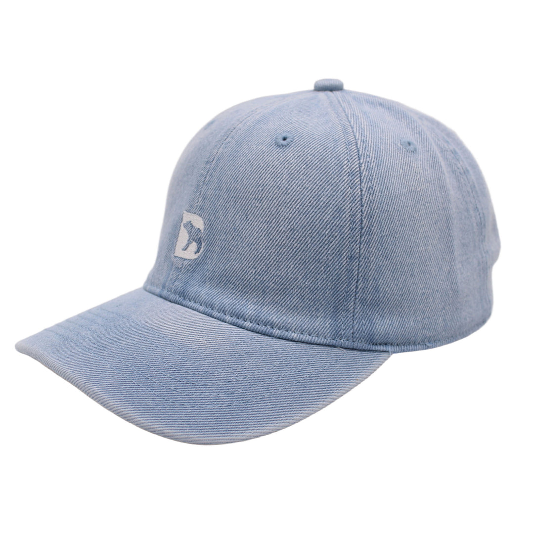 Bearbottom Logo Dad Hat Denim Light Blue left side view