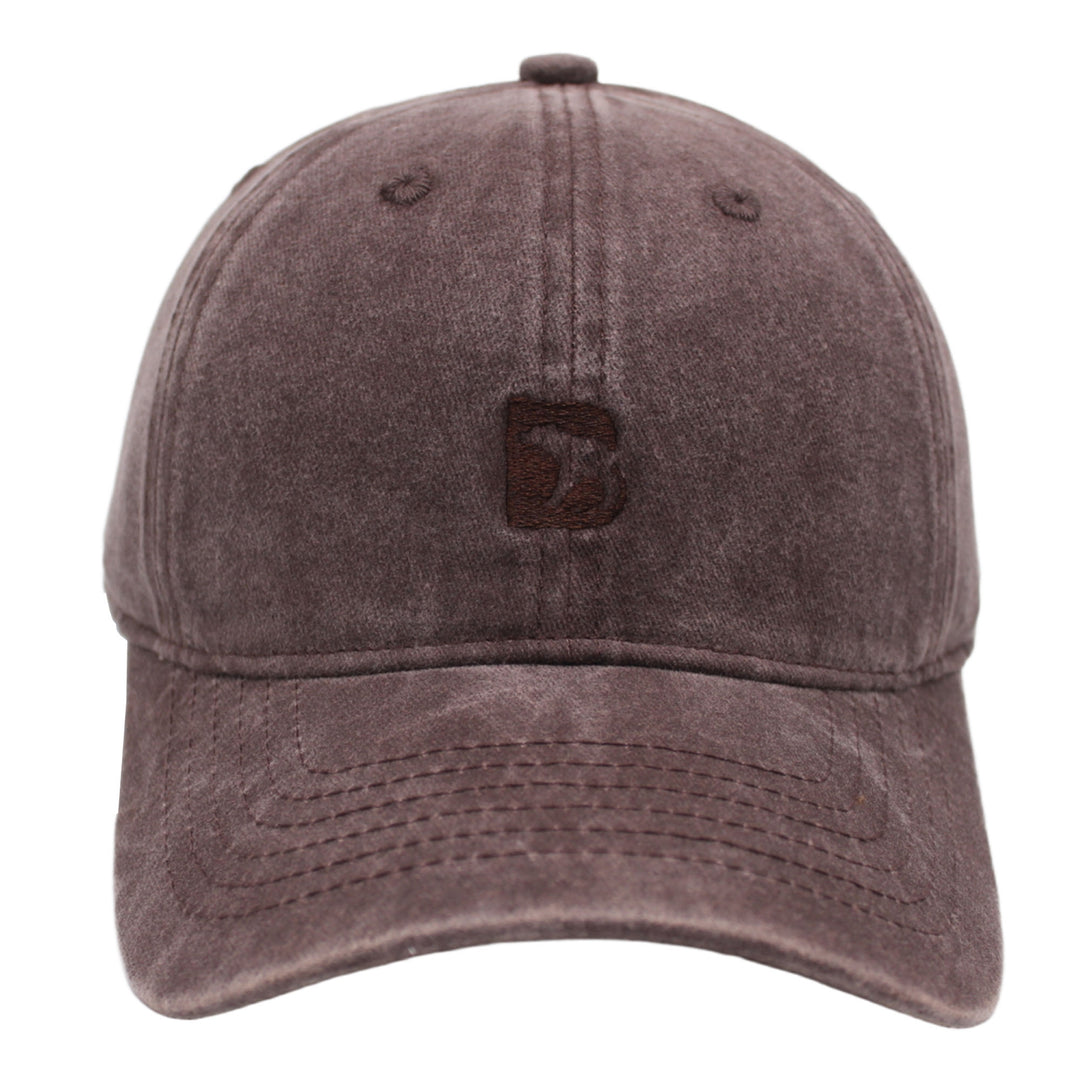 Bearbottom Logo Dad Hat Washed Coffee front view