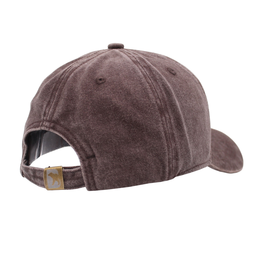 Bearbottom Logo Dad Hat Washed coffee back view