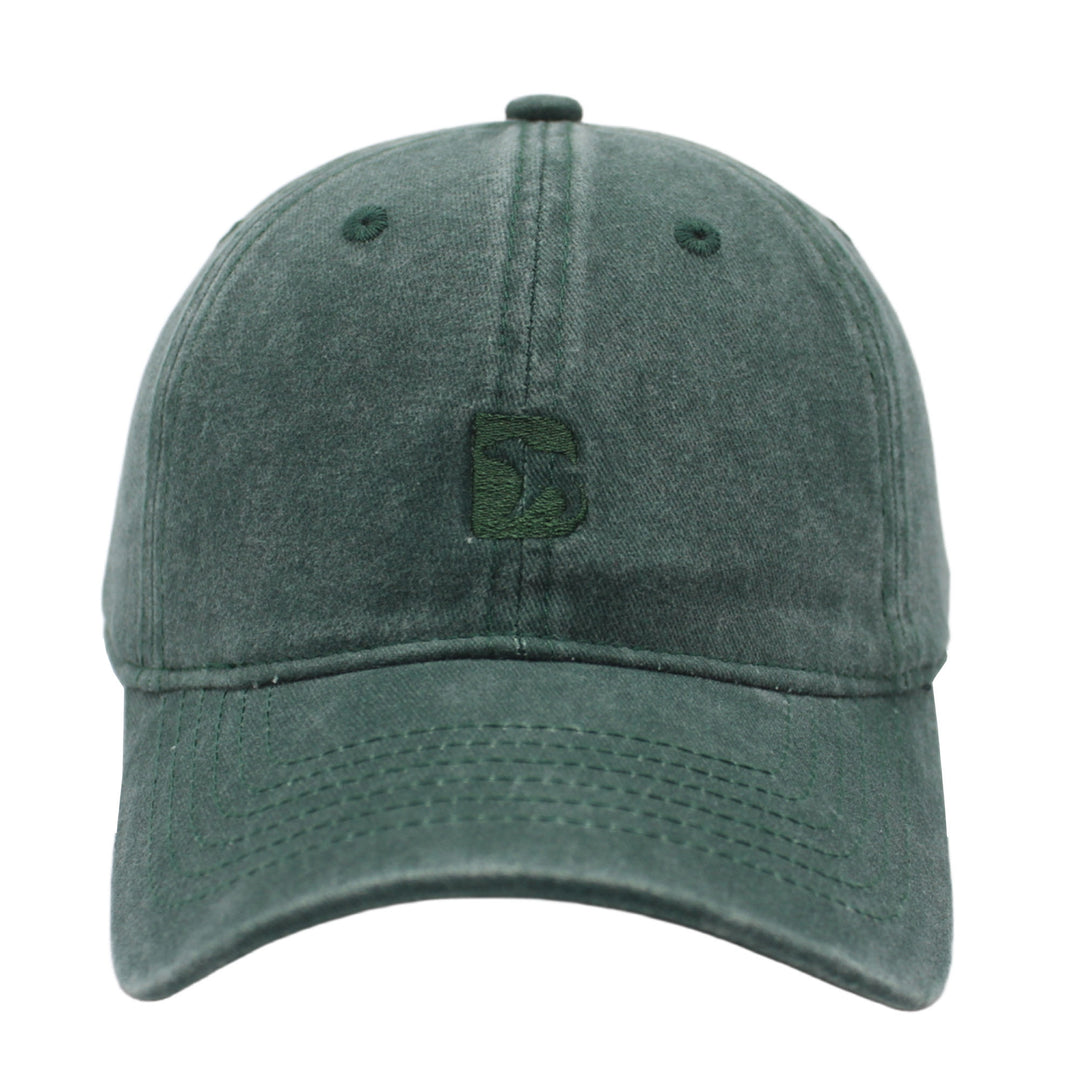 Bearbottom Logo Dad Hat Washed green front view