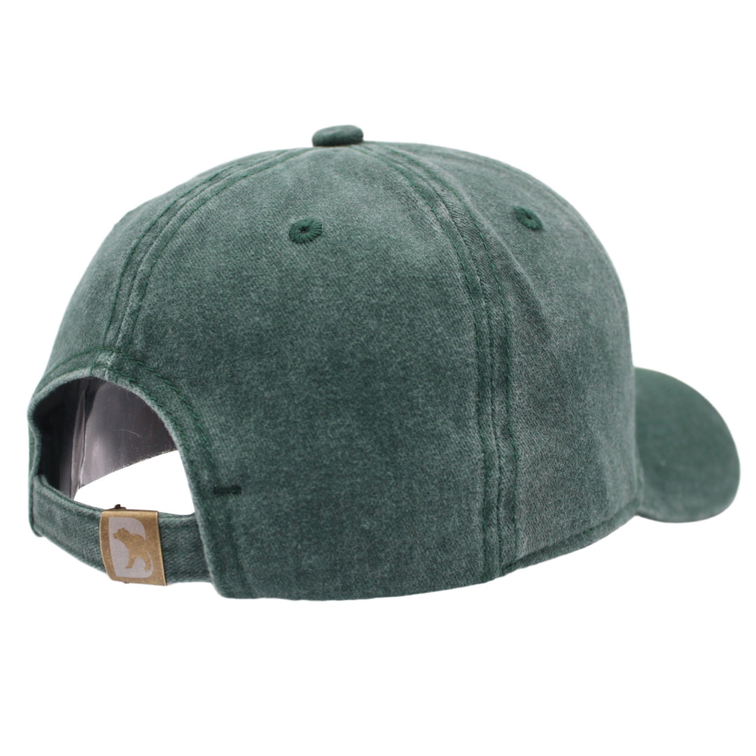 Bearbottom Logo Dad Hat Washed green back view