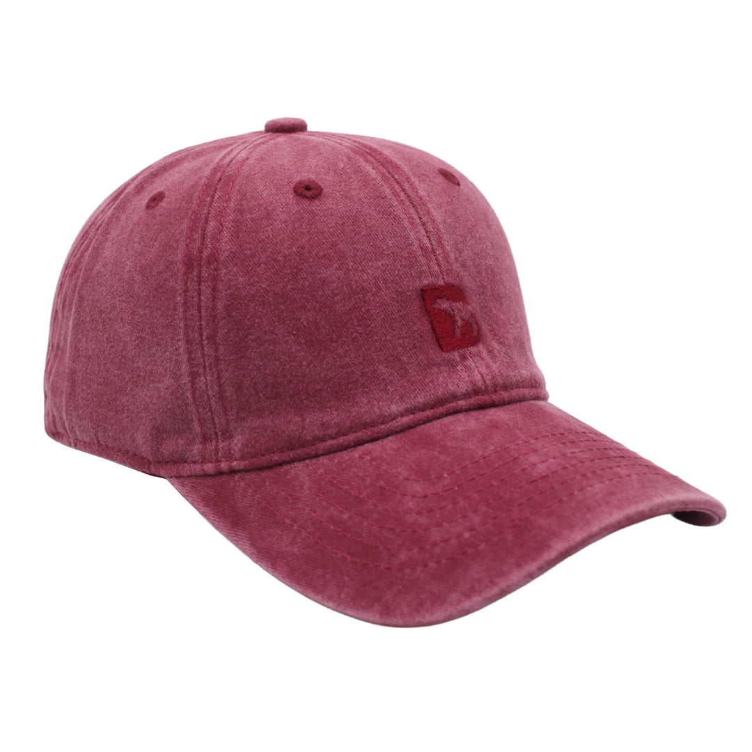 Bearbottom Logo Dad Hat Washed wine right side view
