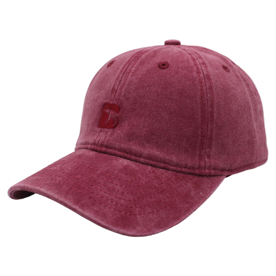 Bearbottom Logo Dad Hat Washed wine left side view