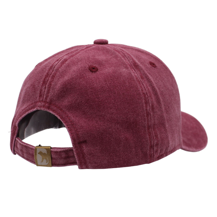Bearbottom Logo Dad Hat Washed wine back view