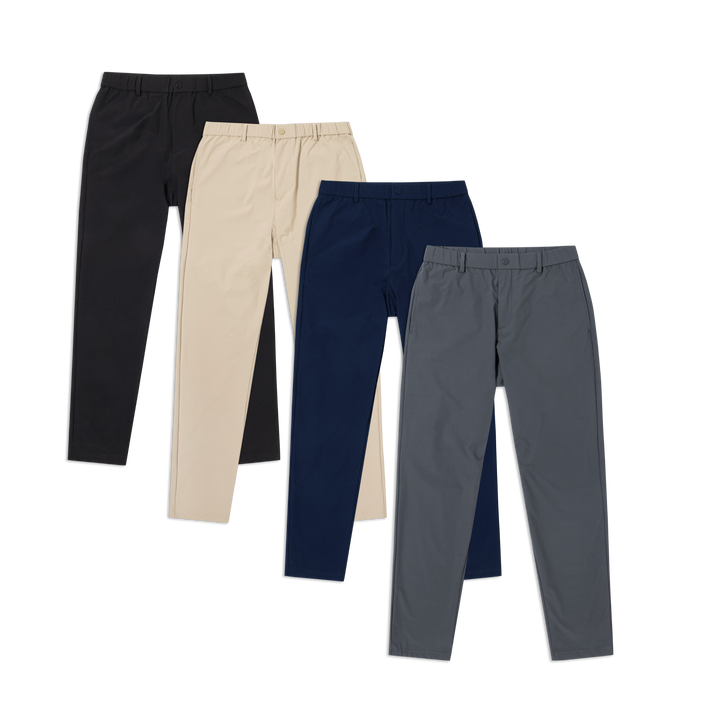 Tour Pant 4 pack in Black, Khaki, Navy, Dark Grey