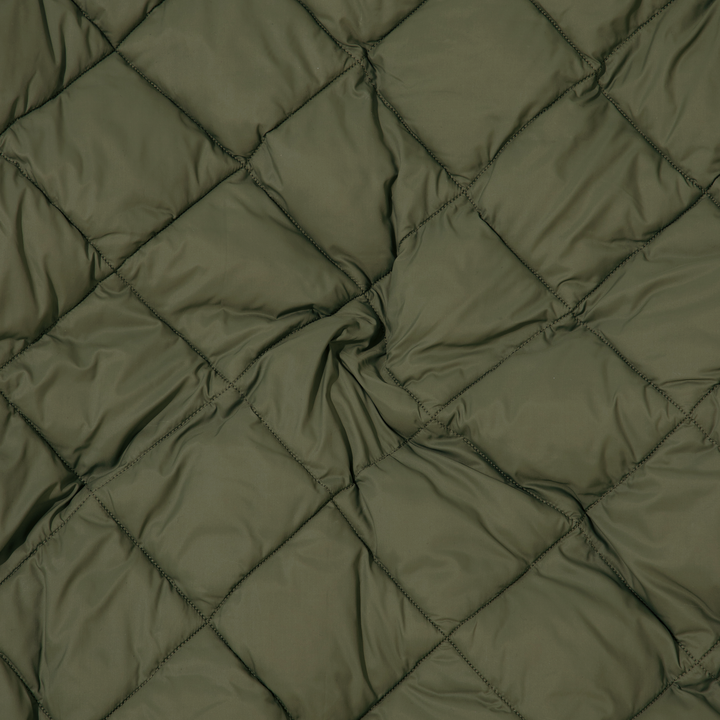 Backyard Quilted Jacket Fern close up farbic