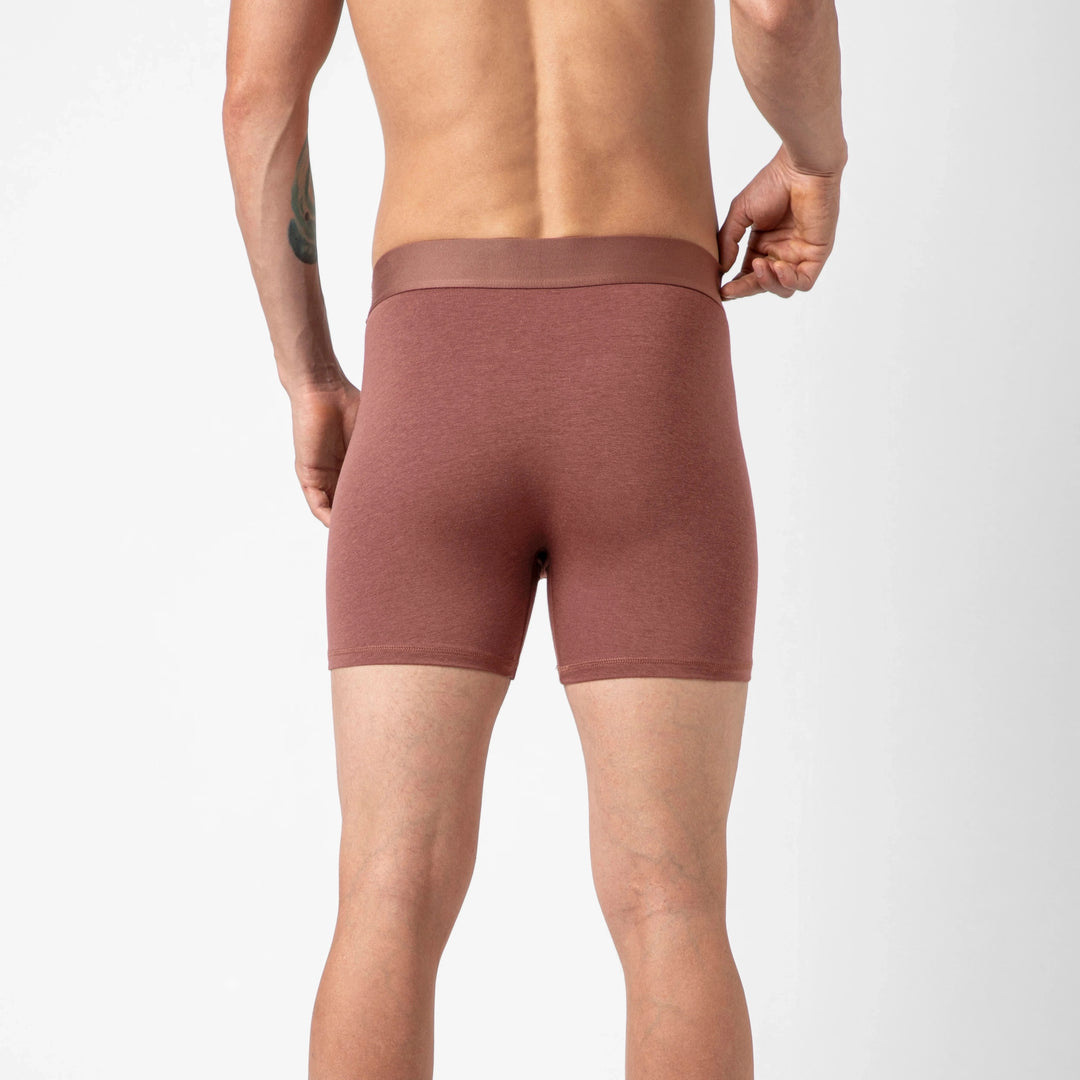 Bamboo Brief Deep Mauve back on model
