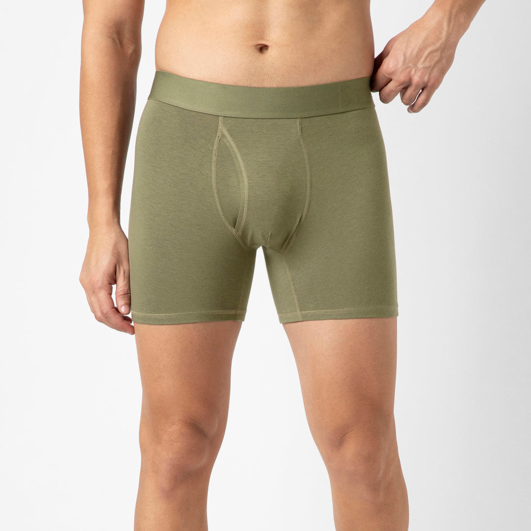 Bamboo Boxer Brief Fern front on model