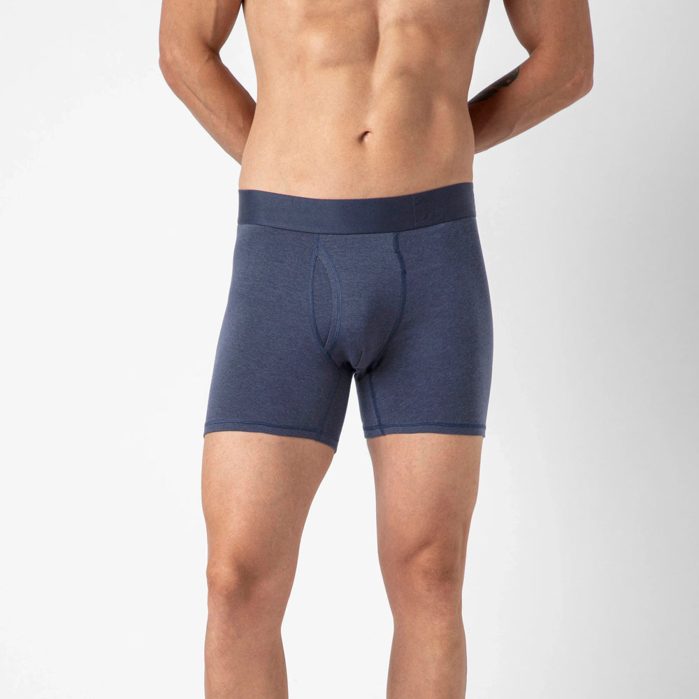 Bamboo Brief Navy front on model