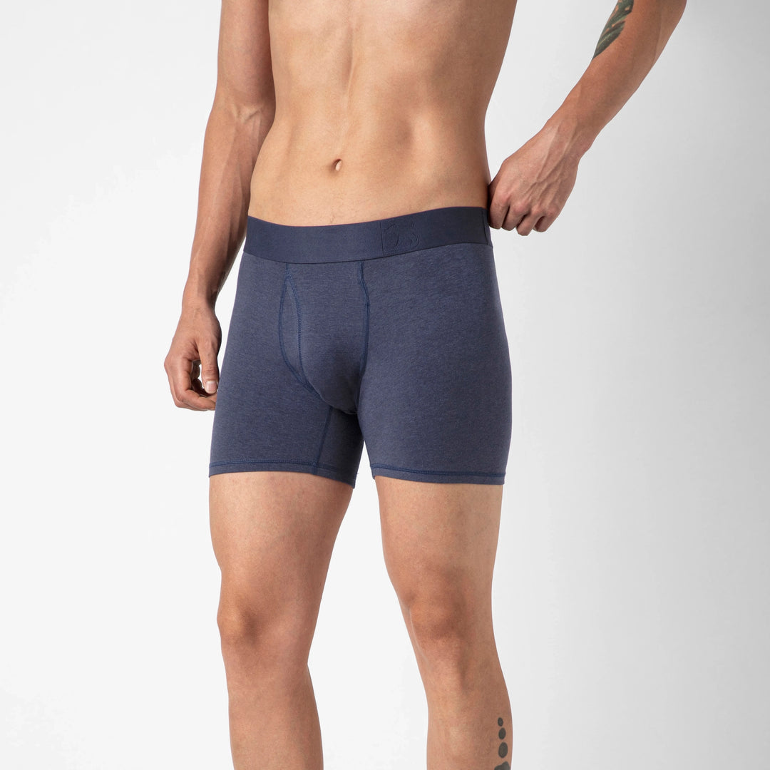 Bamboo Brief Navy side on model