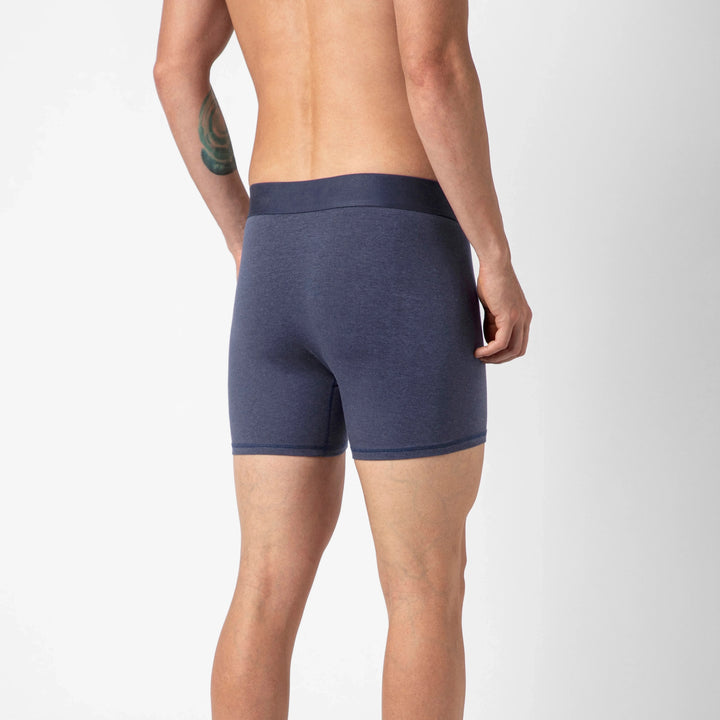 Bamboo Brief Navy back on model