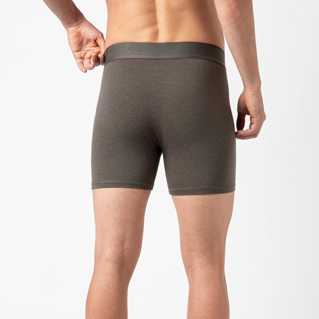 Bamboo Boxer Brief Shadow back on model