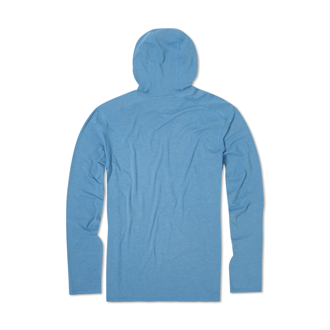 Bamboo Hoodie Bright Cobalt back flat