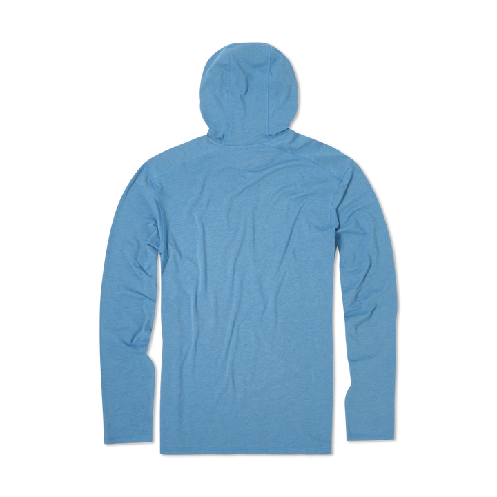 Bamboo Hoodie Bright Cobalt back flat