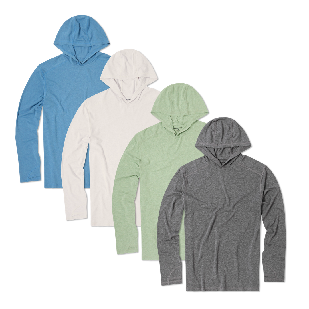 Bamboo Hoodie Bundle choose from Cobalt Blue, White, Pistachio, and Charcoal Black