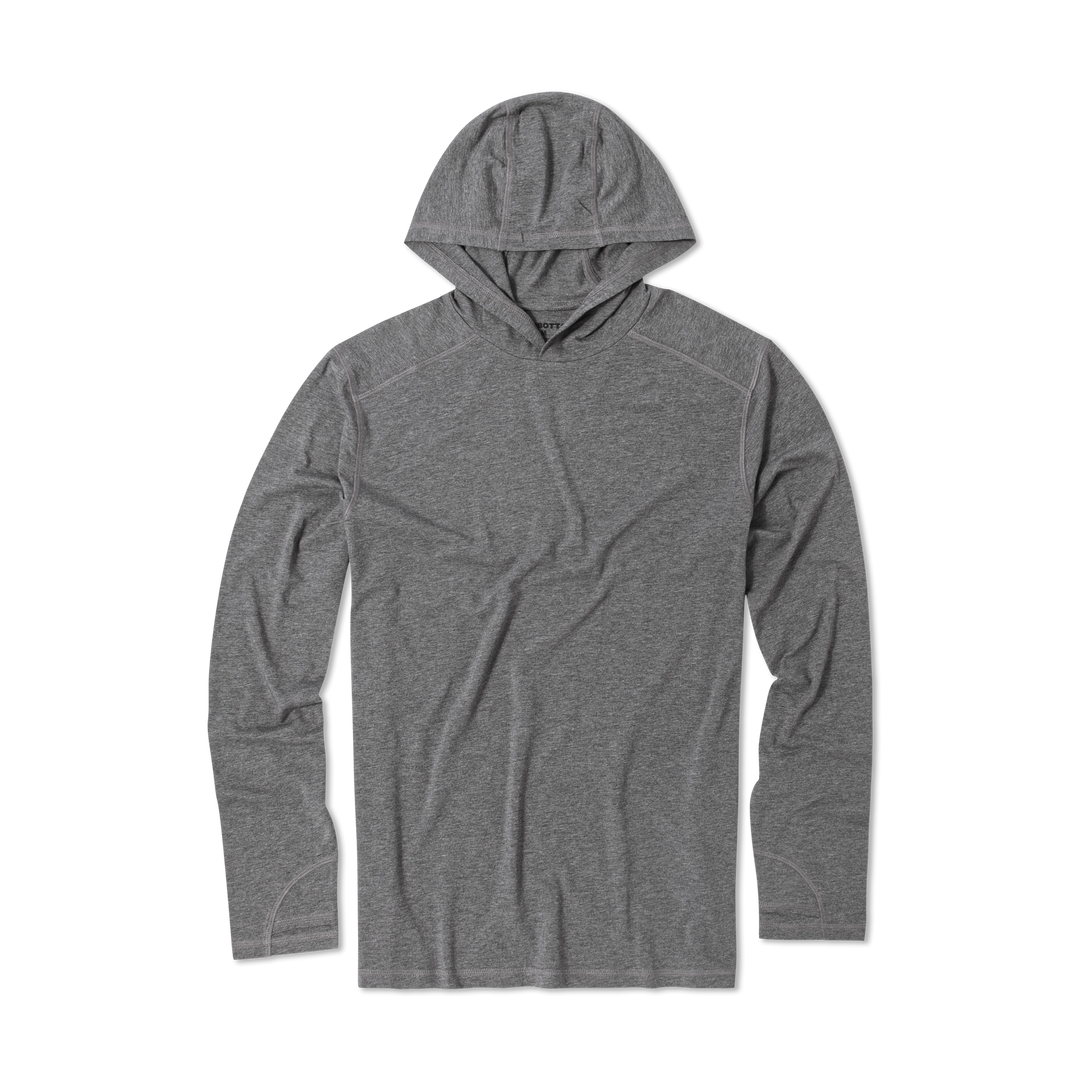 Bamboo Hoodie Charcoal Black front flat