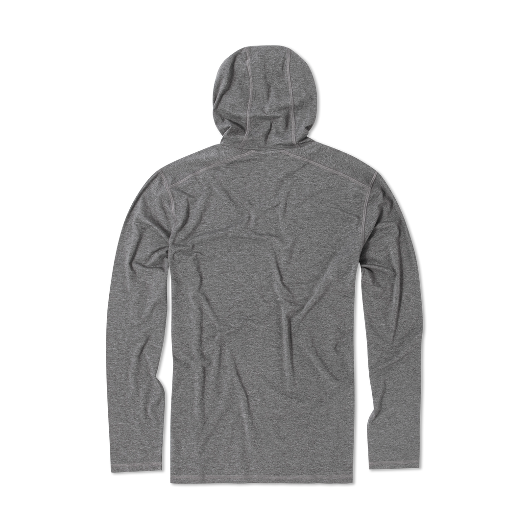 Bamboo Hoodie Charcoal Black back flat