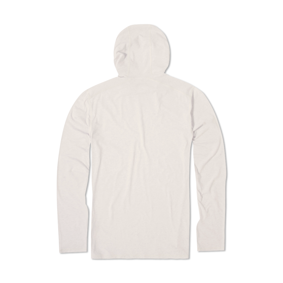 Bamboo Hoodie Ecru back flat