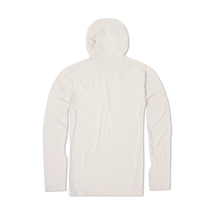 Bamboo Hoodie Ecru back flat