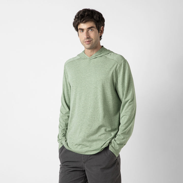 Bamboo Hoodie Pistachio side on model