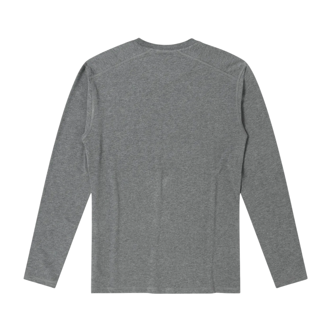 Bamboo Long Sleeve Tee Charcoal Black back flat