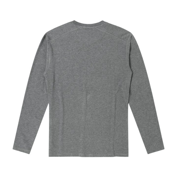 Bamboo Long Sleeve Tee Charcoal Black back flat
