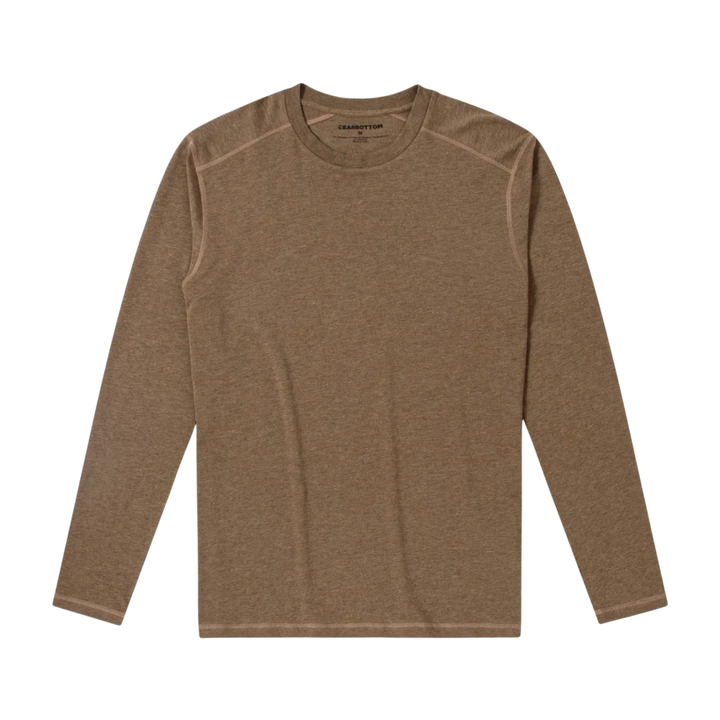 Bamboo Long Sleeve Tee Cocoa front flat