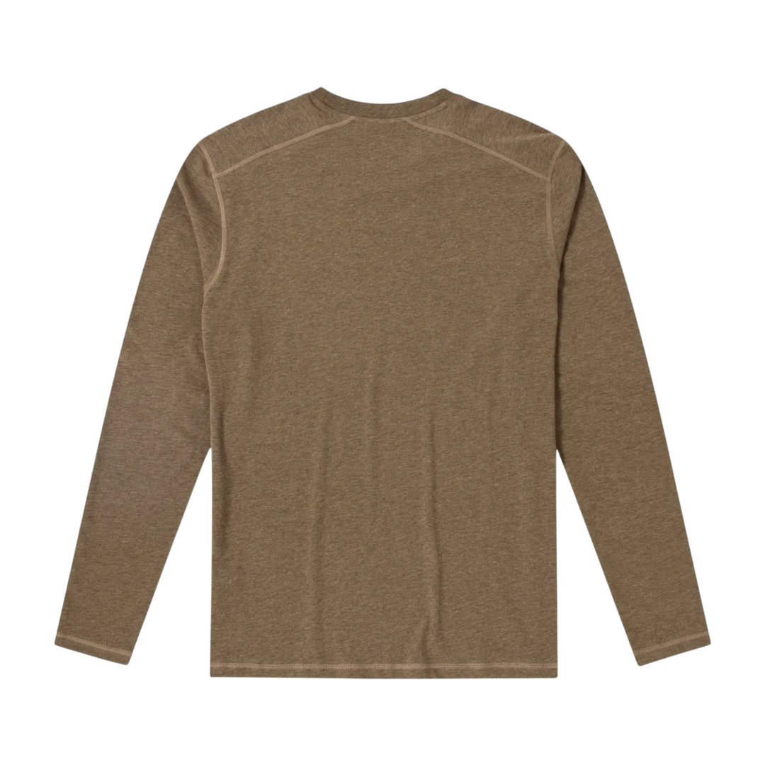 Bamboo Long Sleeve Tee Cocoa back flat