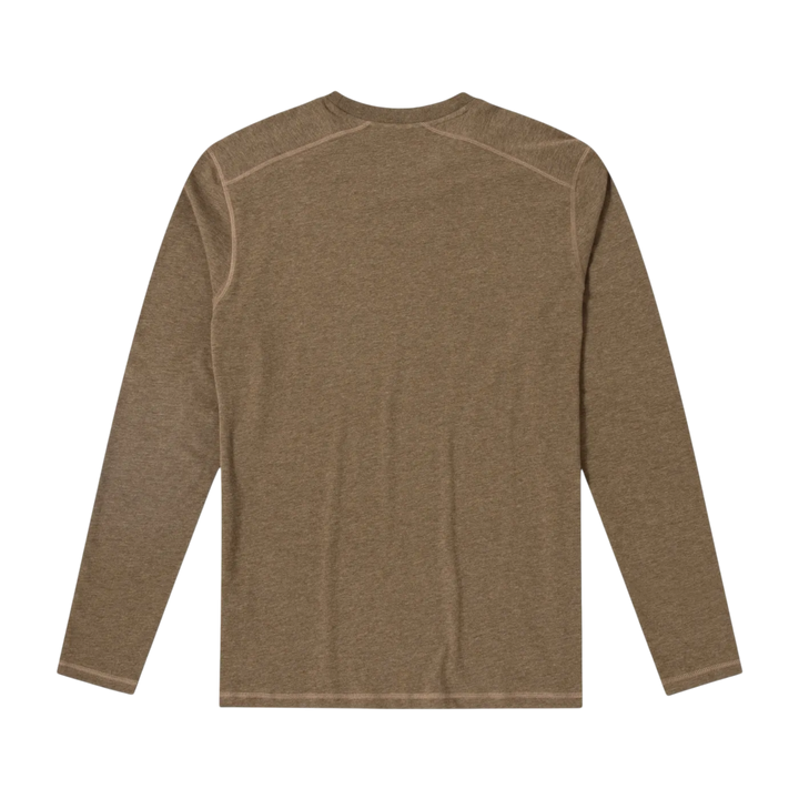 Bamboo Long Sleeve Tee Cocoa back flat