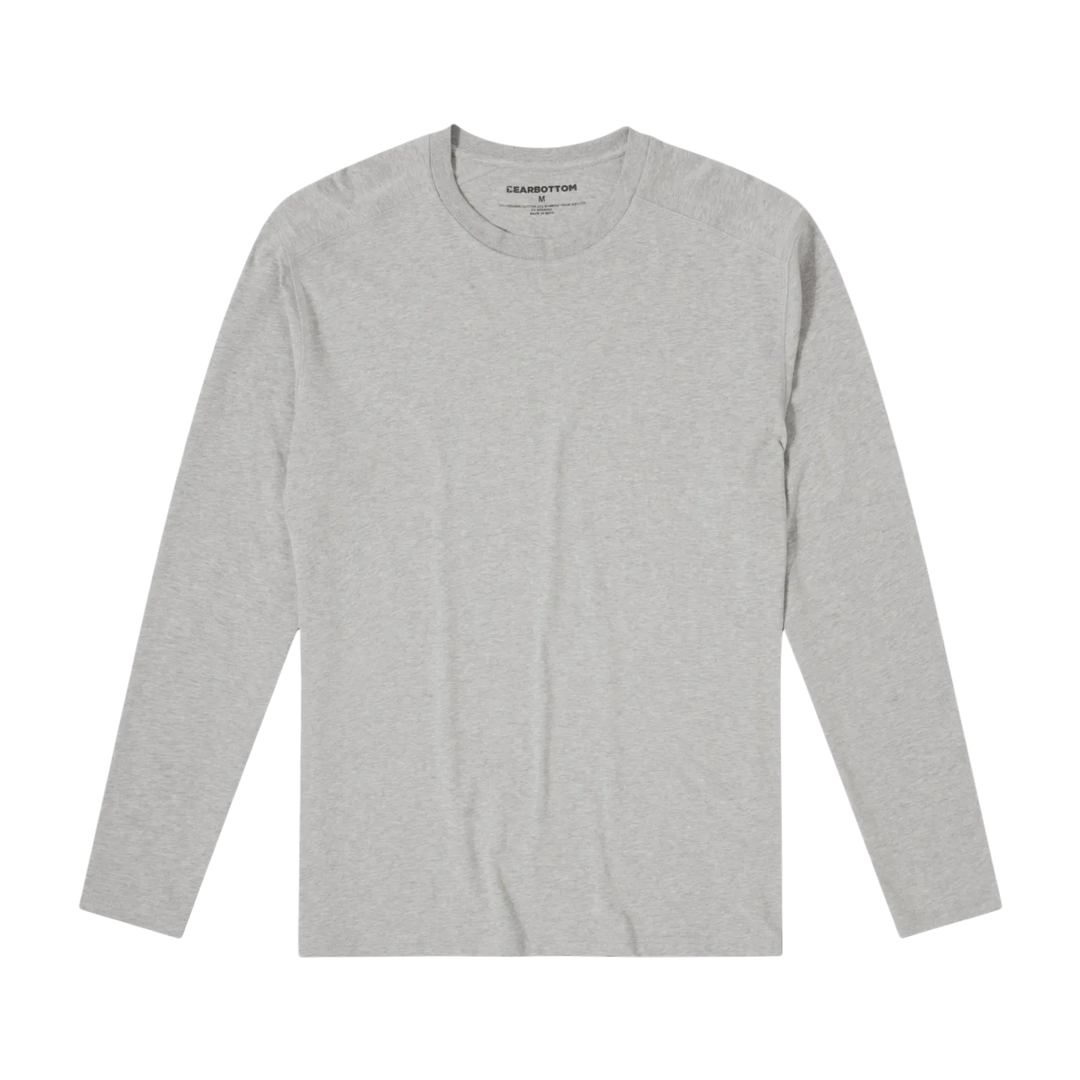 Bamboo Long Sleeve Tee Grey front flat