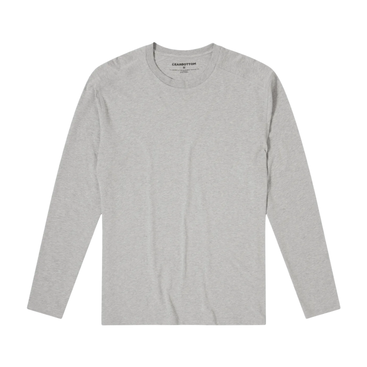 Bamboo Long Sleeve Tee Grey front flat
