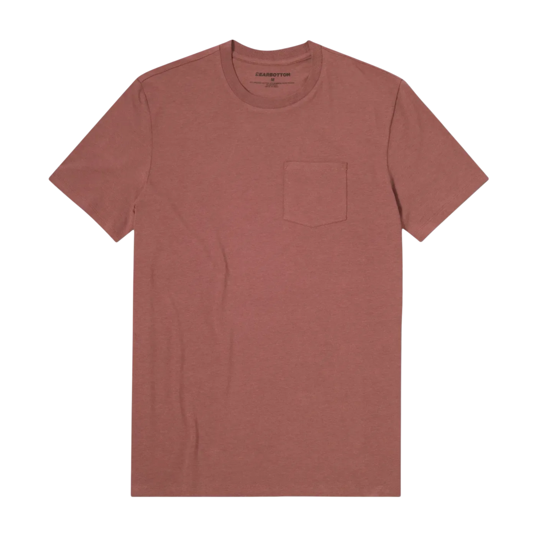 Bamboo Pocket Tee Deep Mauve front flat