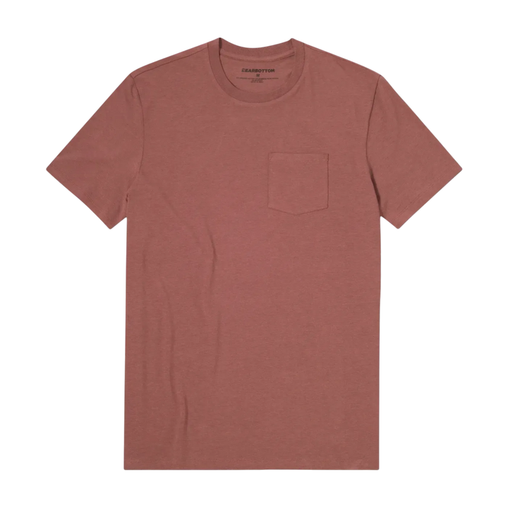 Bamboo Pocket Tee Deep Mauve front flat